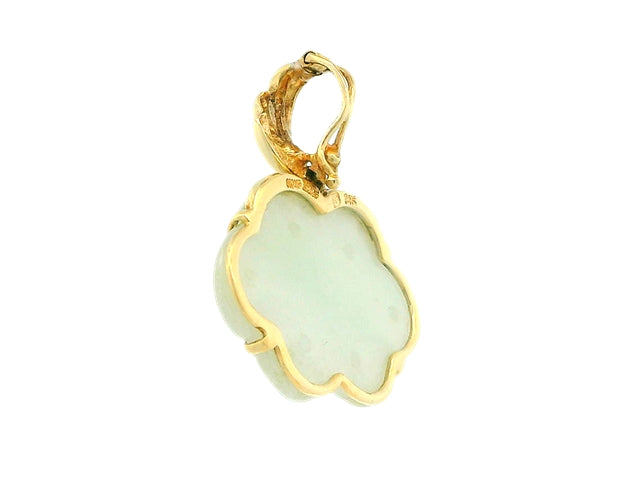 14KT Carved Jade Pendant