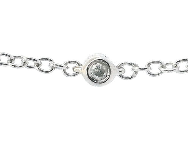 0.36 ctw Diamond Station Necklace