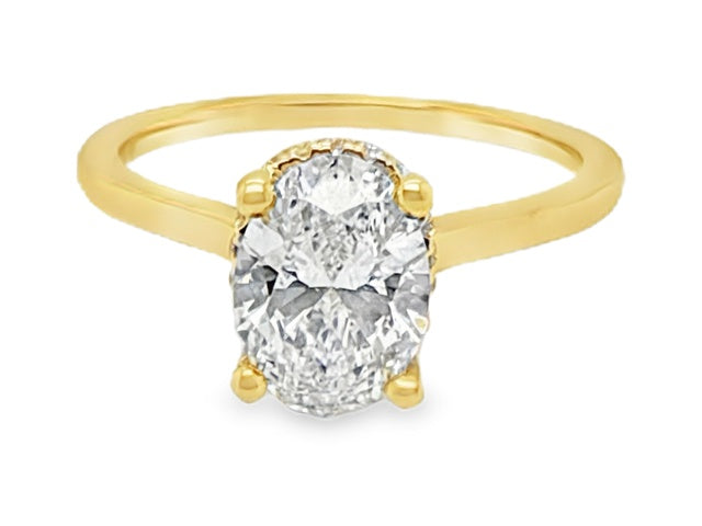 14K Yellow Gold 1.09ct Oval Lab-Grown Diamond Ring