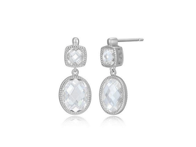 ELLE Silver Essence Drop Earrings