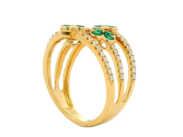 Fancy Emerald & Diamond Ring