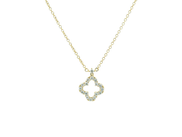 Quatrefoil Necklace with Diamonds