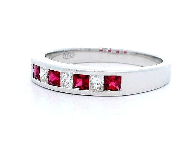 18KT Ruby and Diamond Band