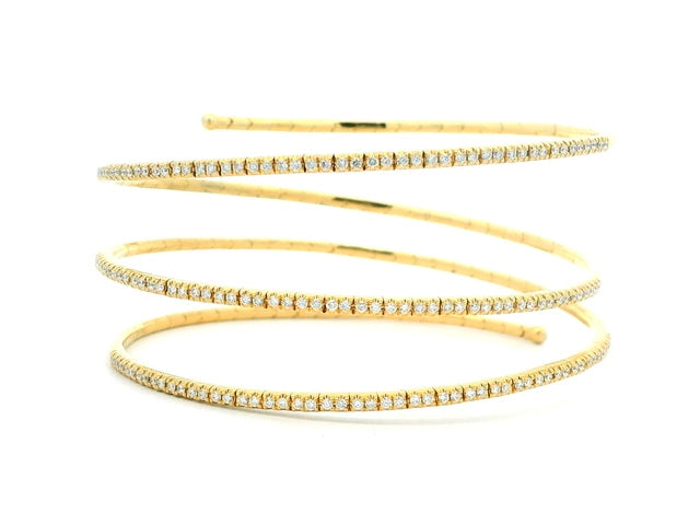 14KT Wrap Style Bracelet with Diamonds