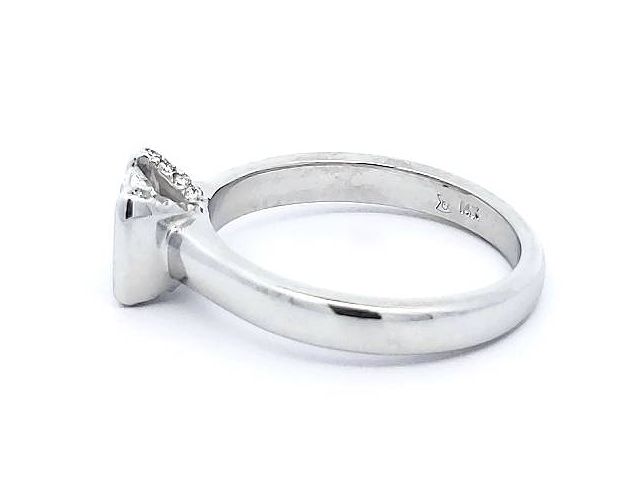 Lady's 14Kw Cushion Diamond Engagement Ring