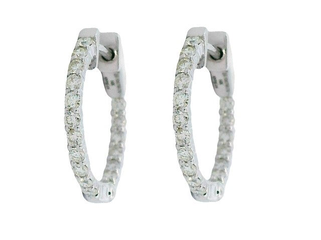 0.50 ctw Diamond Hoop Earrings