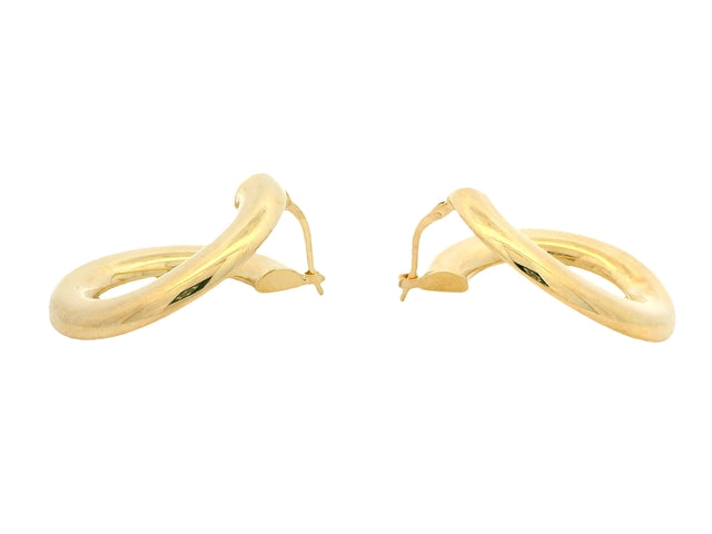 10KT Sideways Hoop Earrings