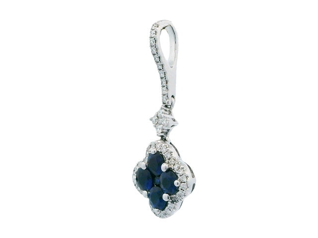 Blue Sapphire & Diamond Pendant