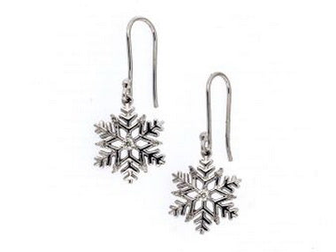 Diamond Snowflake Earrings