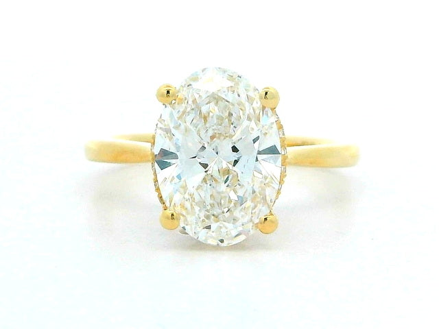 18KT Oval Engagement Mount