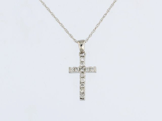 14KW Diamond Cross & Chain