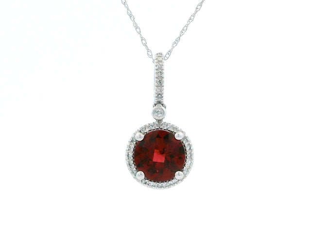 Garnet & Diamond Pendant