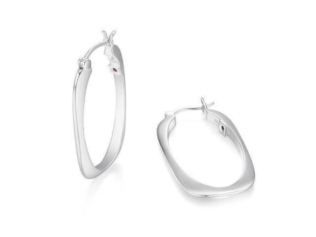 ELLE Allure Cushion Hoop Earrings