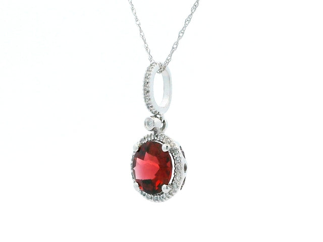 Garnet & Diamond Pendant