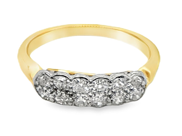 18KT Fancy Ring with Old Cut Diamonds