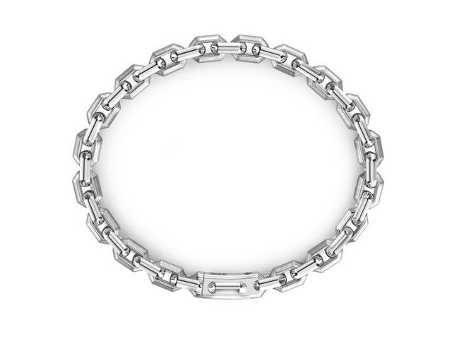 Sterling Silver Bracelet with Black Spinels