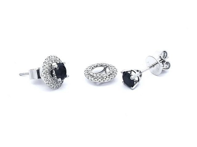 Black Diamond Studs and White Diamond Jackets