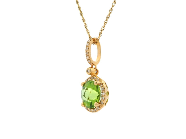 Peridot & Diamond Pendant