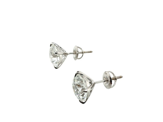 14 Karat White Gold Lab Diamond Earrings