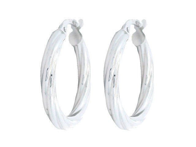 10KT Twist Hoop Earrings