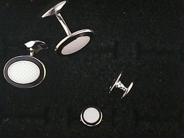 Oval Black And White Set