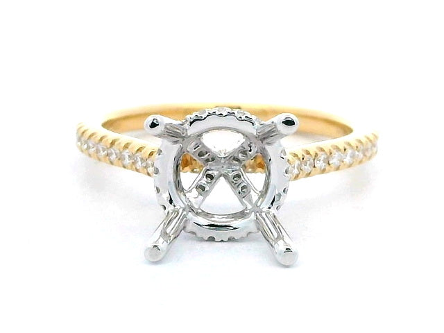 18KT Hidden Halo Engagement Mount