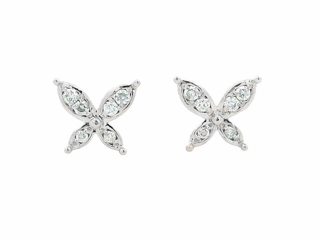 10KT Diamond Butterfly Earrings