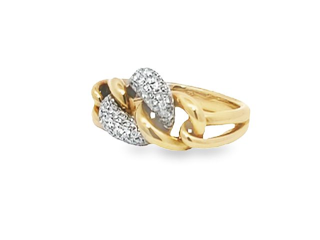 14KT 0.61cts Diamond Cable Link Ring