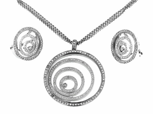 18KT Chopard Inspired Necklace & Earrings