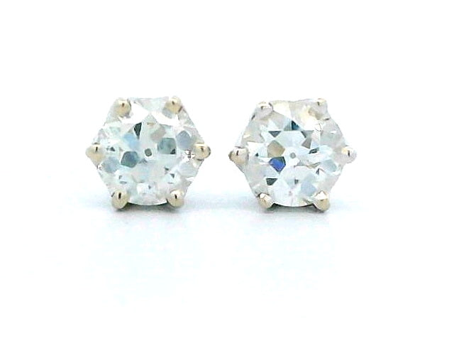 0.76 ctw Old European Cut Diamond Studs