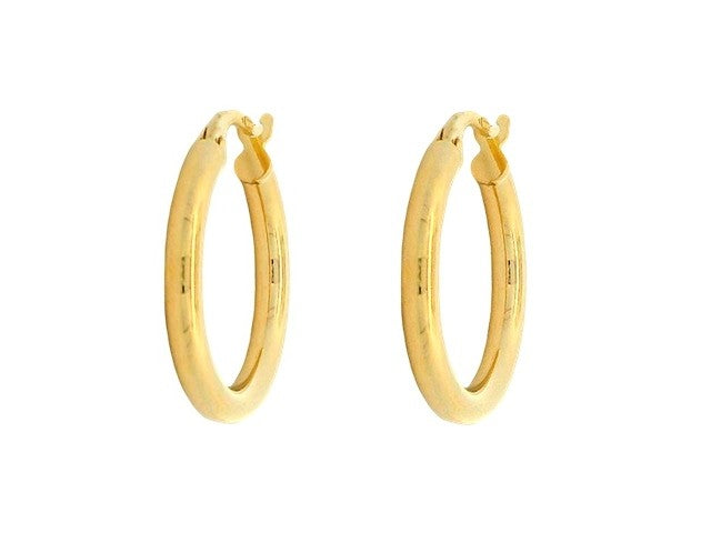 10KT Small Plain Hoops