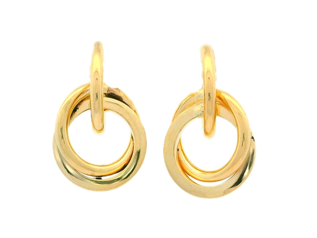 10KT Interlocking Hoop Earrings