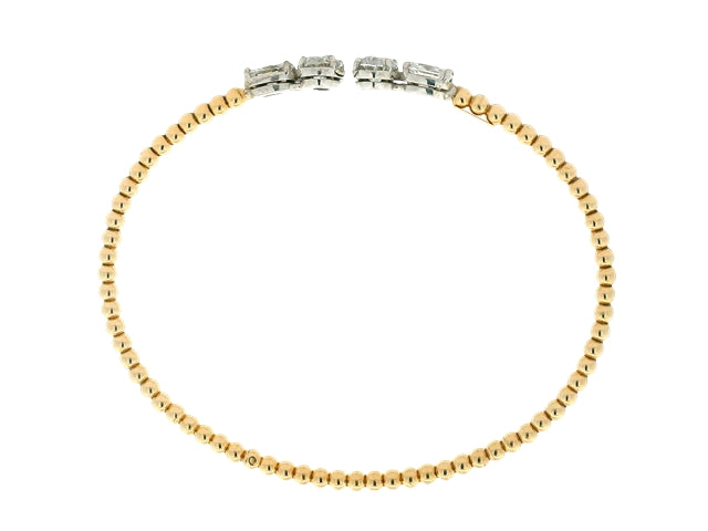 Oval LAB Diamond Cuff Bracelet