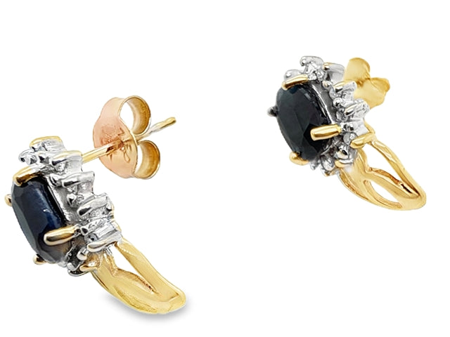 Sapphire & Diamond Earrings