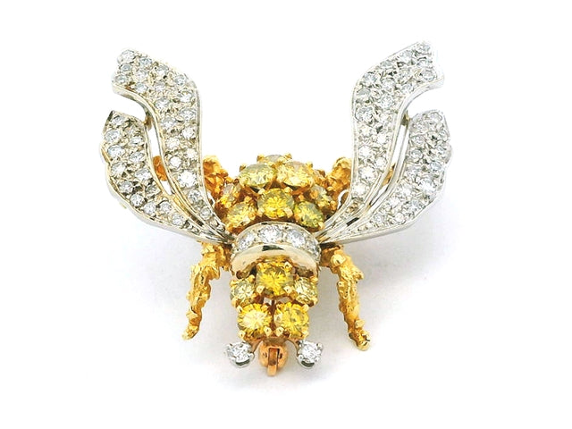 18KT Diamond Bee Brooch
