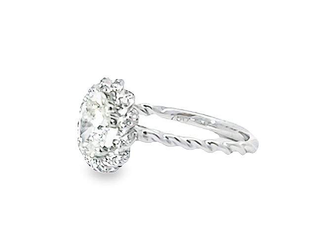 1.02 ct LG Oval Diamond Engagement Ring