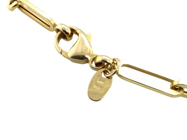 14K Yellow Gold Paperclip Bracelet