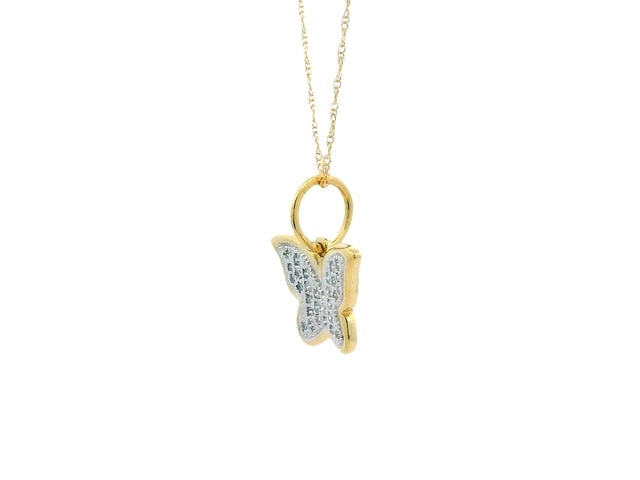 Butterfly Necklace with Diamonds