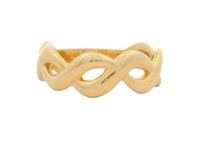 10KT Open Weave Band