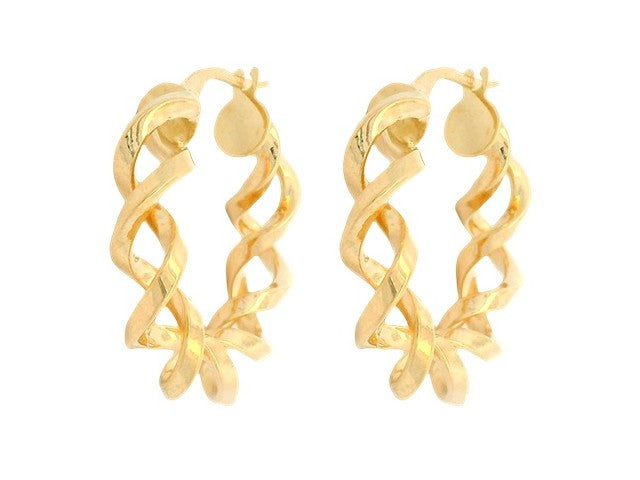 10KT Twist Design Hoops