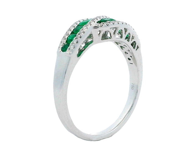 Emerald Bypass Ring