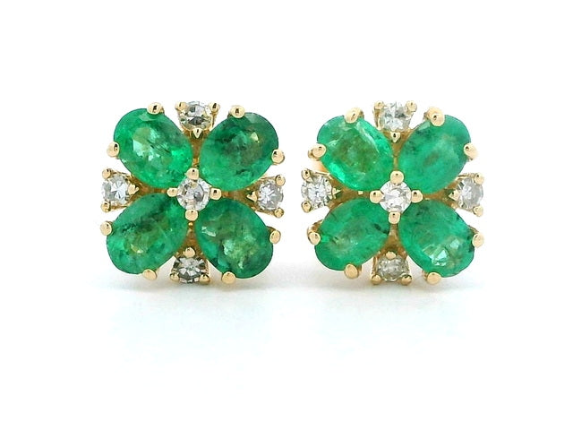 Emerald & Diamond Earrings