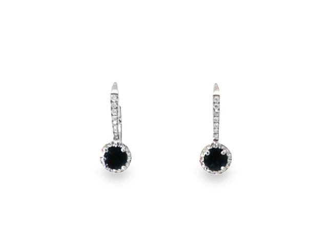 14KT Sapphire & Diamond Earrings