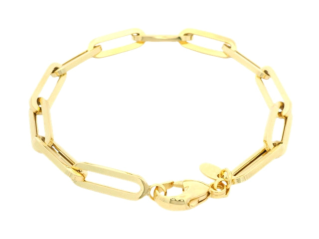 10KT Paperclip Bracelet