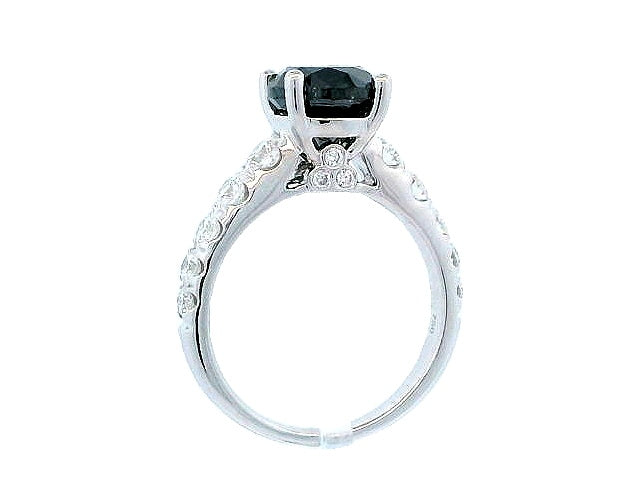 18KT Black Diamond Engagement Ring