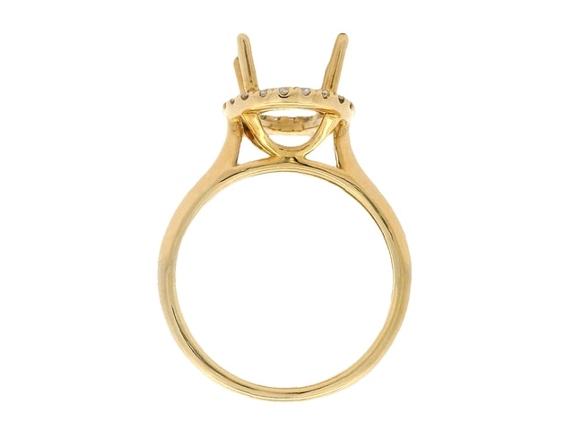 18KT Oval Engagement Mount