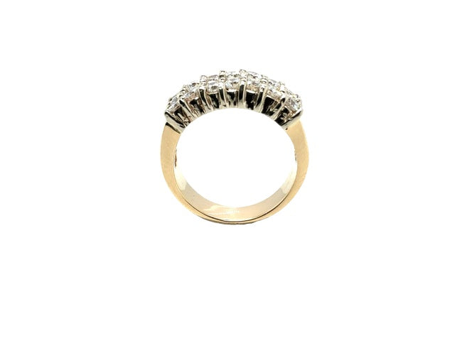 14 Karat Yellow Gold fancy design diamond ring
