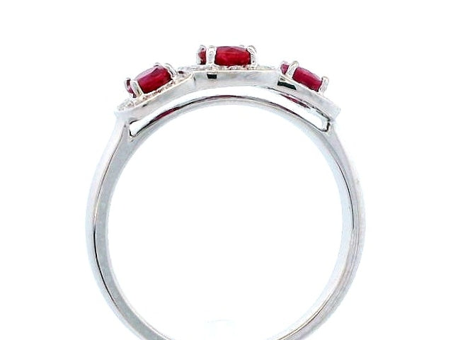 18KT Ruby and Diamond Halo Ring