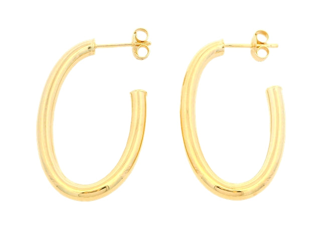 10KT Semi Hoop With Post and Butterfly
