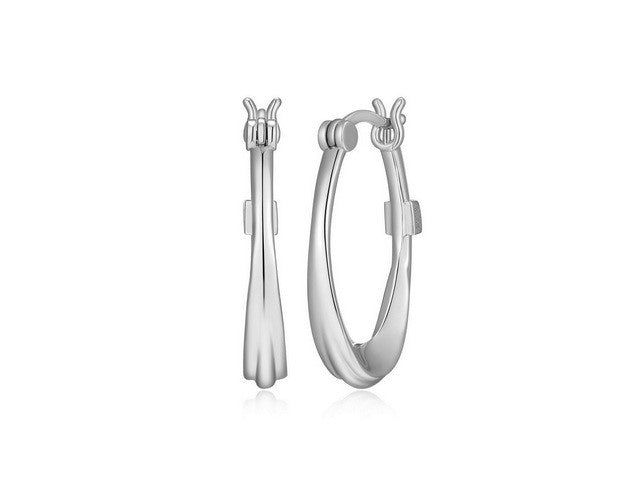 ELLE Swirl Oval Hoop Earrings